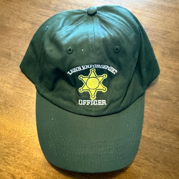 Lawn Enforcement Officer Hat Men's Green Adjustable Hat - Picture 1 of 5